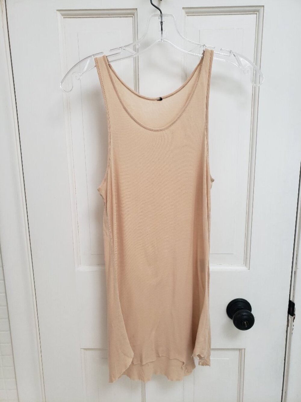 Jane Birkin des philosophy Intentionally Distressed High-Low Tunic Tank Top S